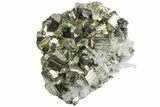 Cubic Pyrite Crystal Cluster with Quartz & Sphalerite - Peru #173273-1